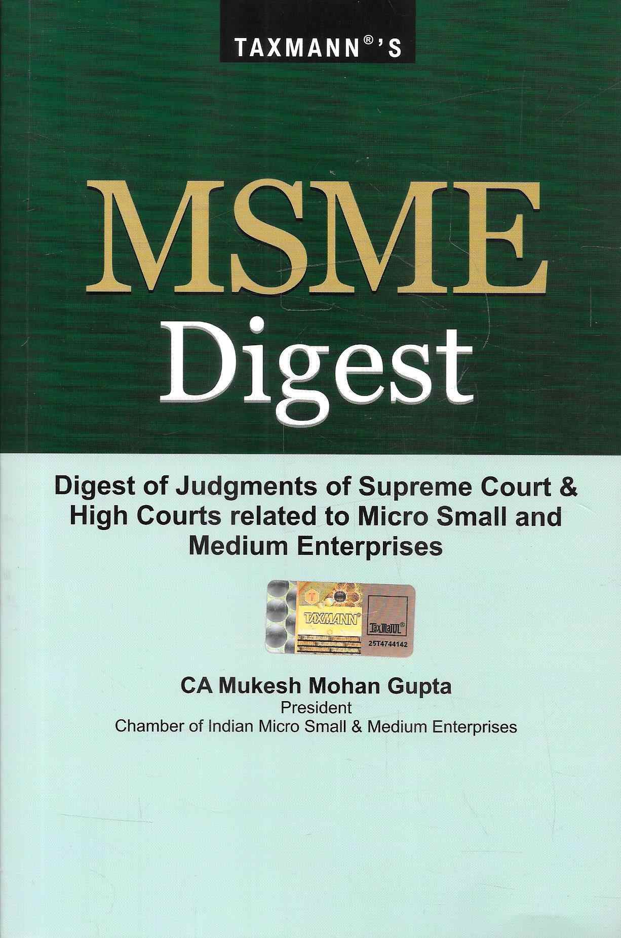 Taxmann's MSME Digest - 1st Edition 2026 Taxmann's MSME Digest - 1st Edition 2026