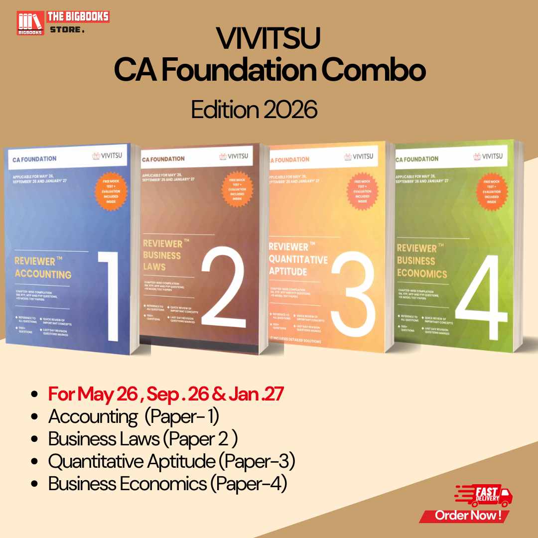VIVITSU's CA Foundation Reviewer Combo ( Accounting, Business Law, Quantitat Aptitude,Business Economics May '26 Sep 36 and jan '27) - 4th Edition 2026 VIVITSU's CA Foundation Reviewer Combo ( Accounting, Business Law, Quantitat Aptitude,Business Economics May '26 Sep 36 and jan '27) - 4th Edition 2026