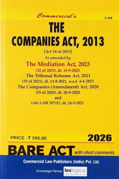 Commercial's The Companies Act , 2013 - Edition 2026 Commercial's The Companies Act , 2013 - Edition 2026