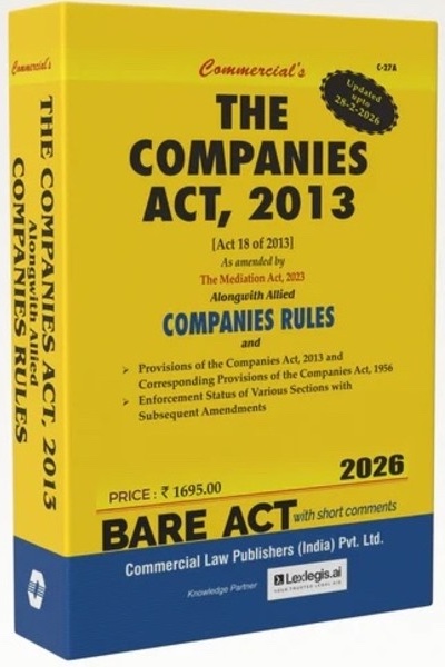 Commercial's The Companies Act, 2013 along with Allied Companies Rules - Edition 2026 Commercial's The Companies Act, 2013 along with Allied Companies Rules - Edition 2026