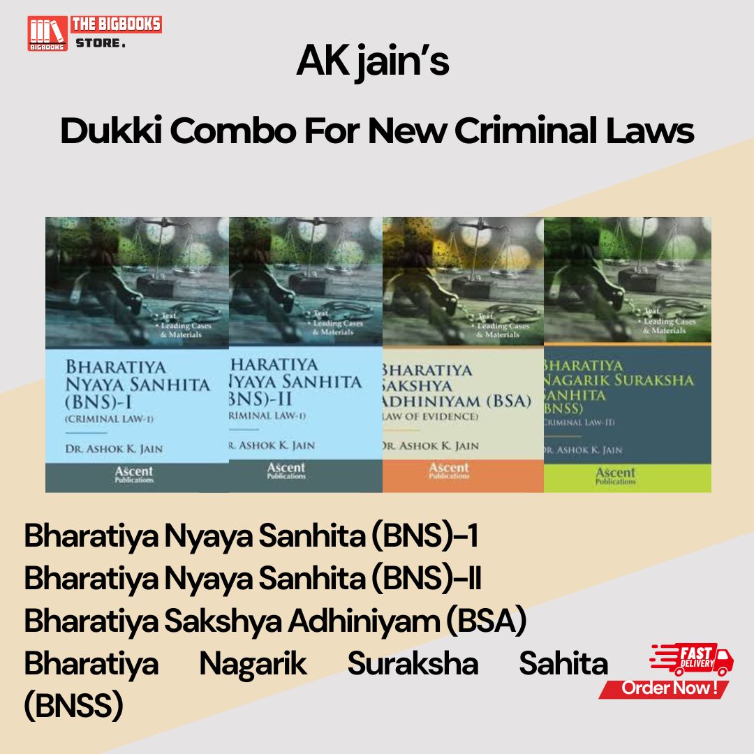 A K jain's Dukki combo New Criminal law BNS-I ,BNSS, BSA, BNS-II - Edition 2026 A K jain's Dukki combo New Criminal law BNS-I ,BNSS, BSA, BNS-II - Edition 2026